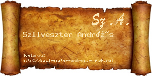 Szilveszter András névjegykártya