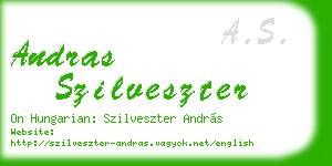 andras szilveszter business card