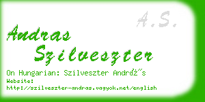 andras szilveszter business card